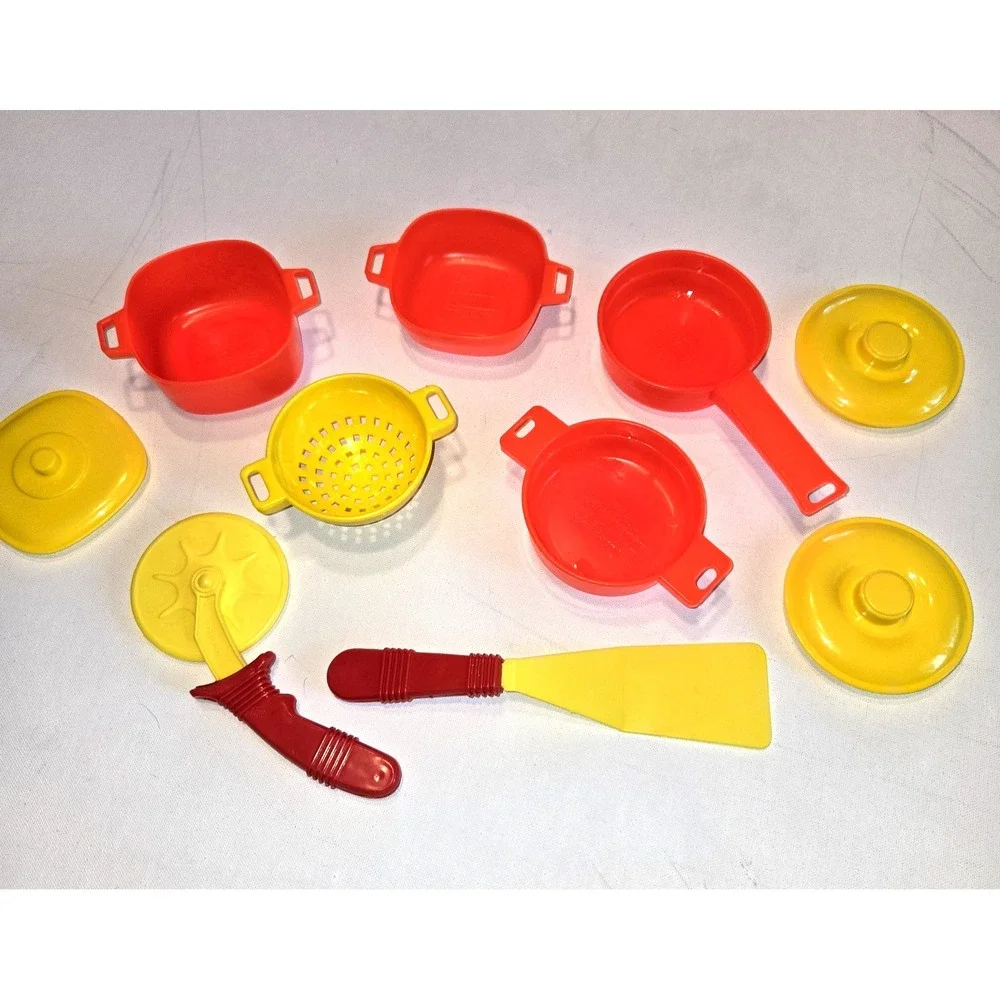 Play Plastic Mini‎ Kitchen Pots and Pans Utencils 10 Pieces